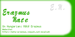 erazmus mate business card
